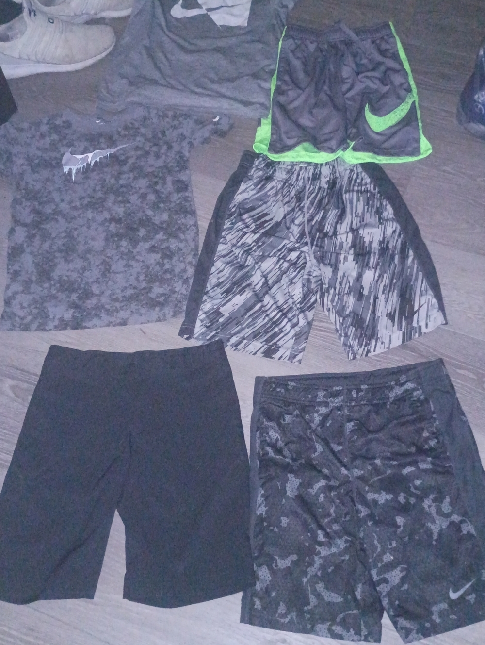 Nike Boys Athletic Set - Black, Gray & Neon Green Accents